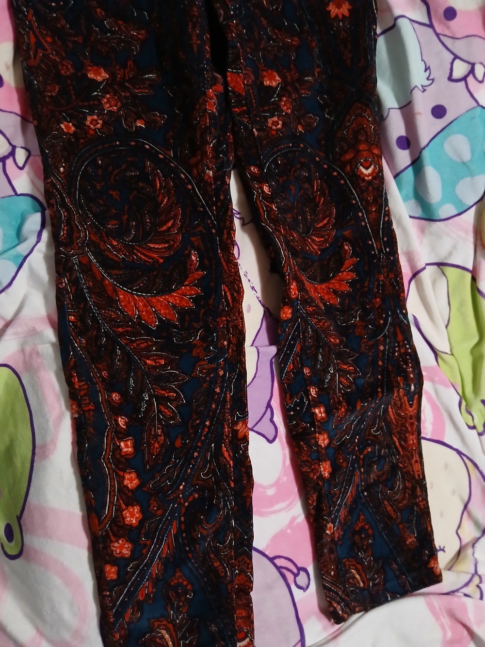 We The Free Navy and Rust Paisley Overalls - Picture 2 of 3